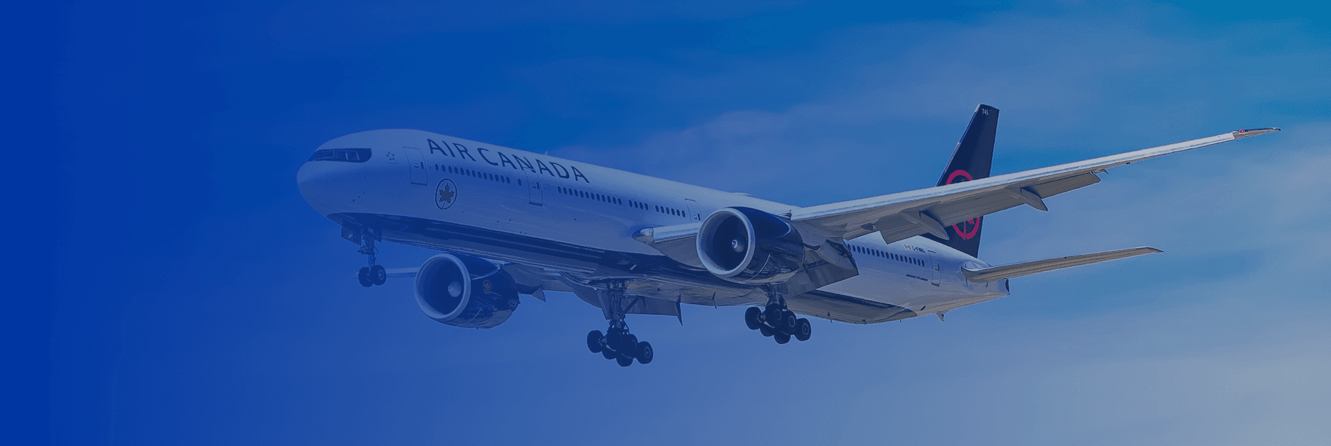 Commercial airplane in flight