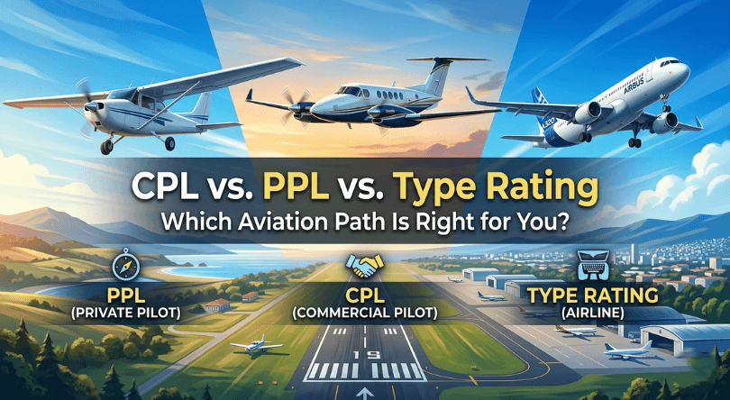 CPL vs. PPL vs. Type Rating: Which Aviation Path Is Right for You?